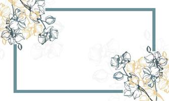 modern and simple style cool color flower background vector