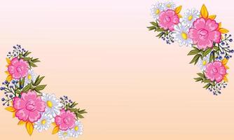 good looking modern style light pink color floral background vector