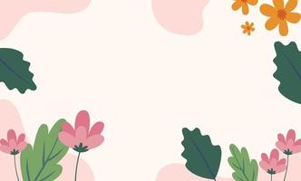 vector image with flower and leaf decoration background