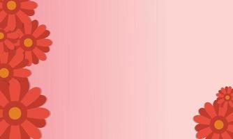 Beautiful and modern style good looking red flower background vector