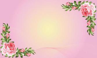 Beautiful and modern style red rose decorative background vector