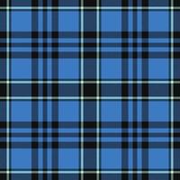 Plaid seamless pattern in blue. Check fabric texture. Vector textile print.