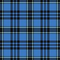 Plaid seamless pattern in blue. Check fabric texture. Vector textile print.