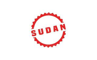 SUDAN stamp rubber with grunge style on white background vector