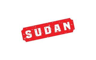 SUDAN stamp rubber with grunge style on white background vector