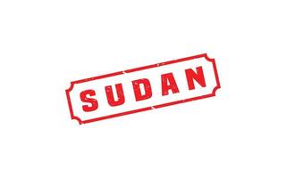 SUDAN stamp rubber with grunge style on white background vector