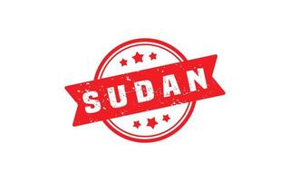 SUDAN stamp rubber with grunge style on white background vector