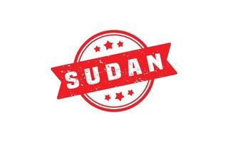 SUDAN stamp rubber with grunge style on white background vector