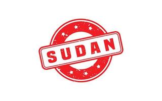 SUDAN stamp rubber with grunge style on white background vector
