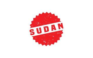 SUDAN stamp rubber with grunge style on white background vector
