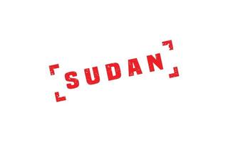 SUDAN stamp rubber with grunge style on white background vector