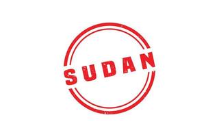 SUDAN stamp rubber with grunge style on white background vector