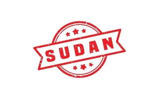 SUDAN stamp rubber with grunge style on white background vector