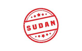 SUDAN stamp rubber with grunge style on white background vector