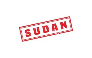 SUDAN stamp rubber with grunge style on white background vector