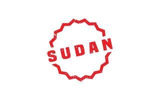 SUDAN stamp rubber with grunge style on white background vector