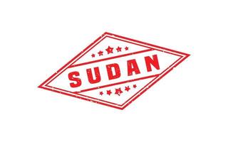 SUDAN stamp rubber with grunge style on white background vector