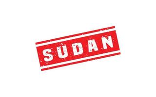 SUDAN stamp rubber with grunge style on white background vector