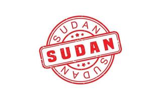 SUDAN stamp rubber with grunge style on white background vector