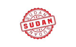 SUDAN stamp rubber with grunge style on white background vector