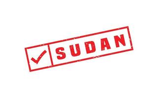 SUDAN stamp rubber with grunge style on white background vector