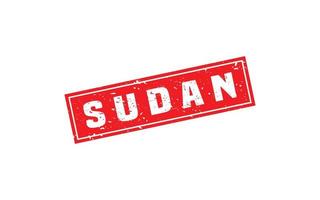 SUDAN stamp rubber with grunge style on white background vector