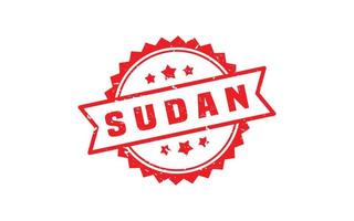 SUDAN stamp rubber with grunge style on white background vector