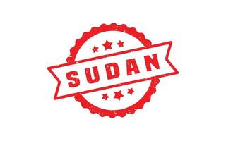 SUDAN stamp rubber with grunge style on white background vector