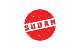 SUDAN stamp rubber with grunge style on white background vector