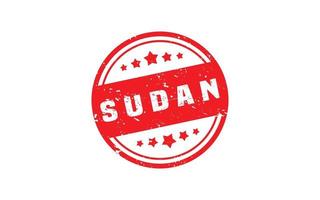 SUDAN stamp rubber with grunge style on white background vector