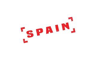 SPAIN stamp rubber with grunge style on white background vector