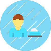 Man Washing Dishes Vector Icon Design