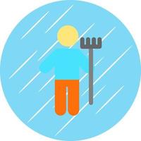 Man Holding Mop Vector Icon Design