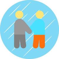 Friends Standing Vector Icon Design