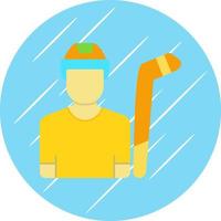 Hockey Player Vector Icon Design