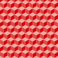 Red shade 3D cube pattern background. vector