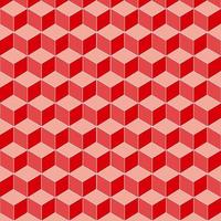 Red shade 3D cube pattern background. vector