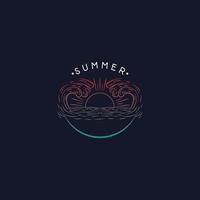 sun. summer logo vector