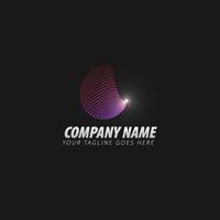 halftone globe logo vector