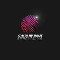 halftone globe logo vector