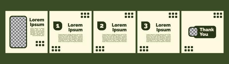 carousel or microblog simple layout template for social media post