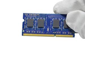 de cerca de cuaderno RAM tipo ddr3 foto