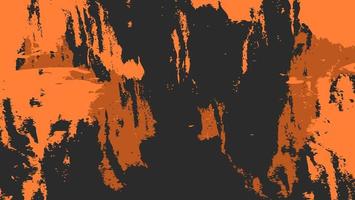 Abstract Orange Grunge Rough Texture In Black Background vector