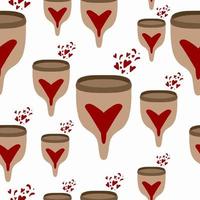 sin costura modelo menstrual taza, menstruación, mujer es salud vector