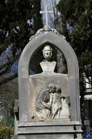 English Cemetery in Florence wonderful statues photo