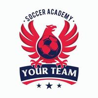 Soccer Academy logo emblem background vector design