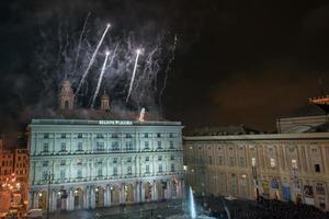 GENOA, ITALY - DECEMBER, 19 2015 - Happy new year and merry xmas fireworks photo