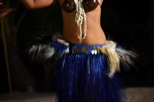 Polynesian dancer hula move effect photo