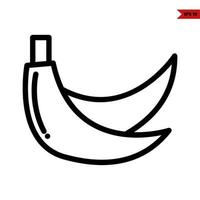 banana line icon vector