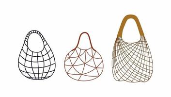 vector diferente tipos de eco bolsas. cero desperdiciar. conjunto o recopilación.